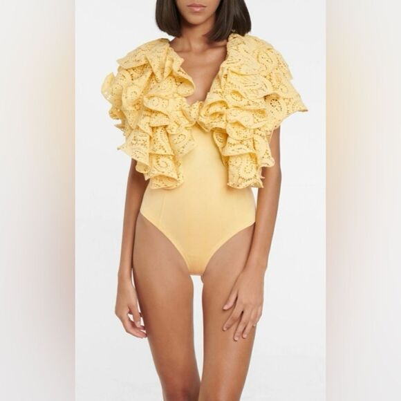 ROTATE Birger Christensen Carmen lace trimmed bodysuit, US8 - Picture 6 of 16